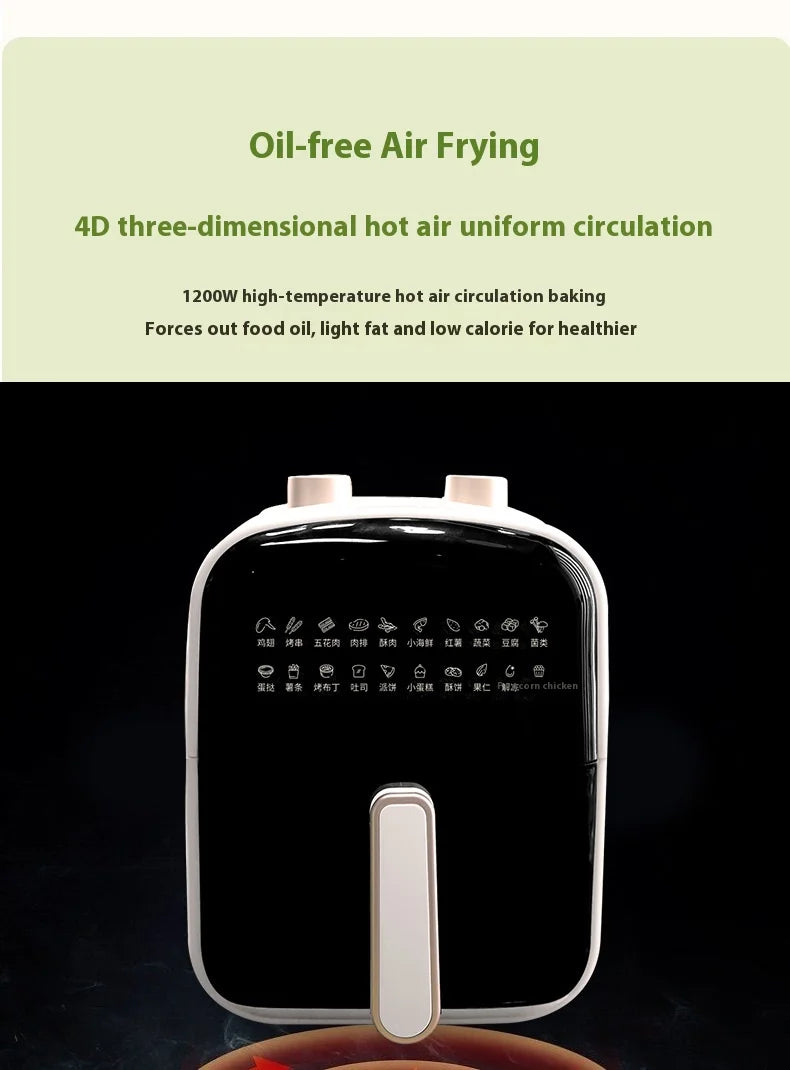 6L Air fryer Electric Air Fryers Oil-free Automatic Large capacity multifunctional air electric fryerully automatic all-in-one