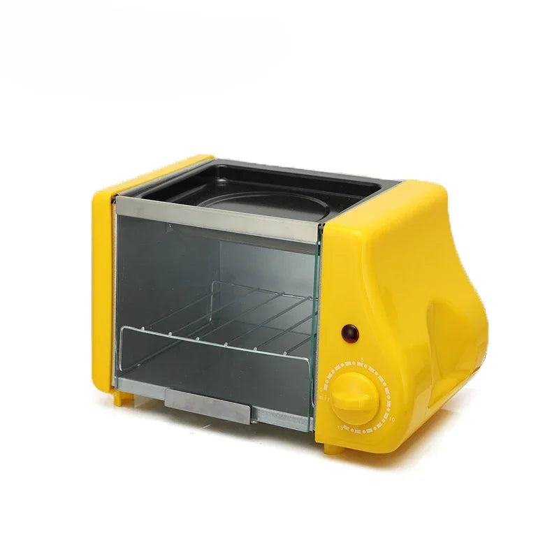 110V/220V Mini Electric Oven Roast Grill Toaster Cake Bread Maker Steak Fried Eggs Omelette Frying Pan Timer Breakfast Machine