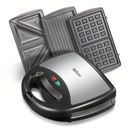 3-in-1 Yabano Sandwich Maker Plus | Waffle Maker, Panini Press & Toaster