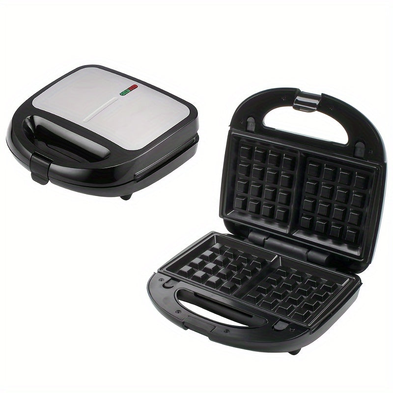 WNDSEVEN 3-in-1 Breakfast Machine | Toaster, Sandwich Maker & Waffle Grill