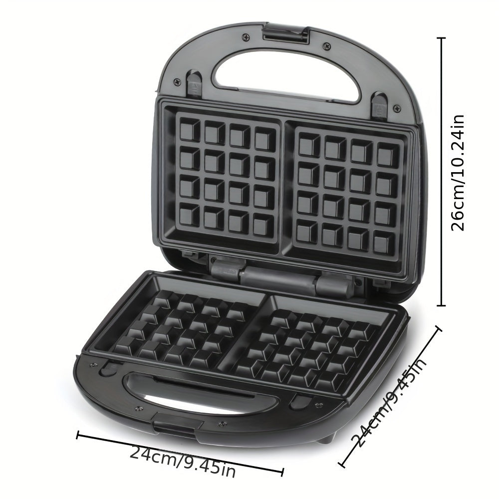 WNDSEVEN 3-in-1 Breakfast Machine | Toaster, Sandwich Maker & Waffle Grill