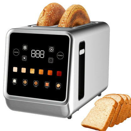 Digital 2-Slice Smart Toaster with Touch Screen & 7 Shade Levels | Stainless Steel