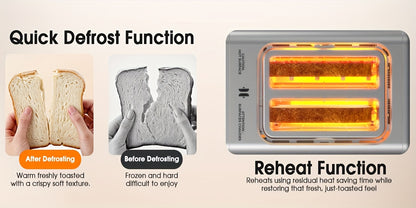 Digital 2-Slice Smart Toaster with Touch Screen & 7 Shade Levels | Stainless Steel