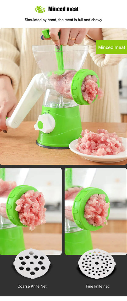 Meat Grinder Manual Processors Food Mincer Sausage Maker Stuffer Vegetable Chopper Blender Household Kitchen Enema Machine