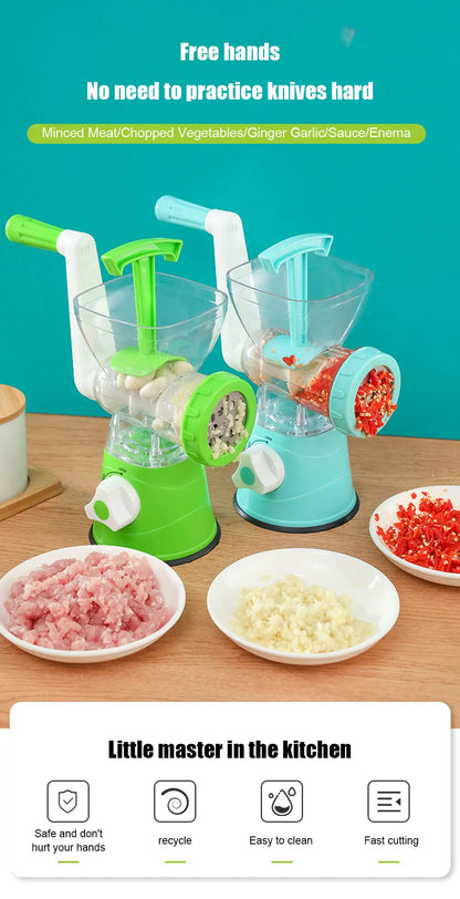 Meat Grinder Manual Processors Food Mincer Sausage Maker Stuffer Vegetable Chopper Blender Household Kitchen Enema Machine