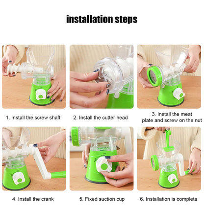 Meat Grinder Manual Processors Food Mincer Sausage Maker Stuffer Vegetable Chopper Blender Household Kitchen Enema Machine