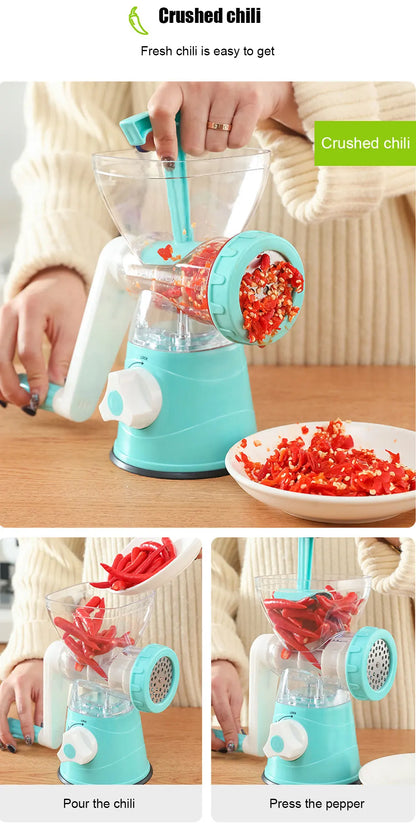 Meat Grinder Manual Processors Food Mincer Sausage Maker Stuffer Vegetable Chopper Blender Household Kitchen Enema Machine