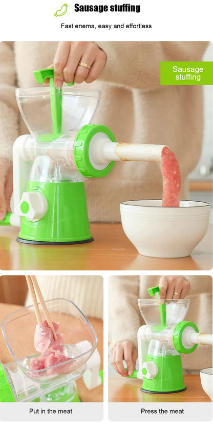 Meat Grinder Manual Processors Food Mincer Sausage Maker Stuffer Vegetable Chopper Blender Household Kitchen Enema Machine