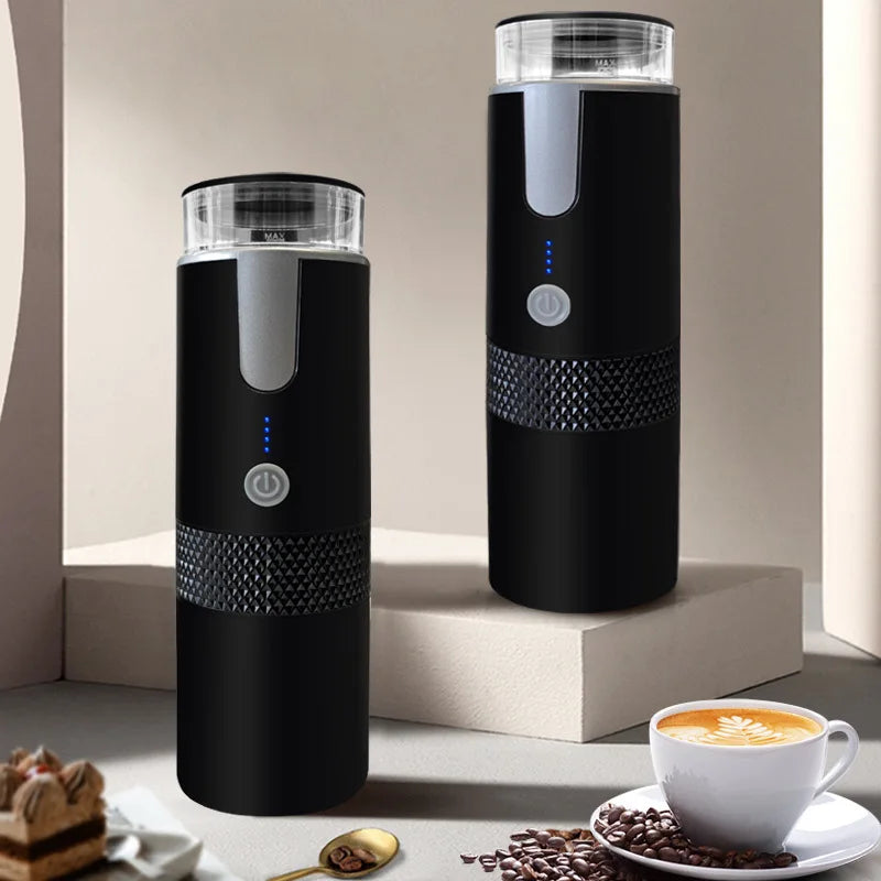 New Portable Wireless Coffee Maker Automatic Electric Capsule Ground Coffee Brewer Machine Fit Coffee Powder and Coffee Capsule
