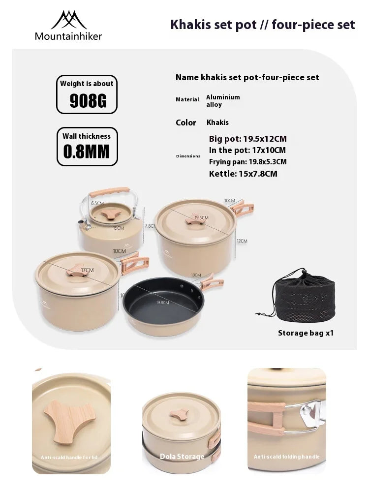 Mountainhiker New Set of Pots, Kettles, Outdoor Pots and Pans, Stoves, Camping Equipment, Cookware, Cookers, Cookers, Pots, Pots
