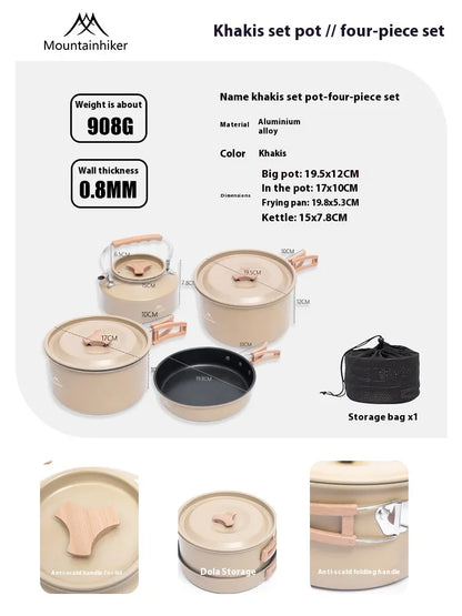 Mountainhiker New Set of Pots, Kettles, Outdoor Pots and Pans, Stoves, Camping Equipment, Cookware, Cookers, Cookers, Pots, Pots