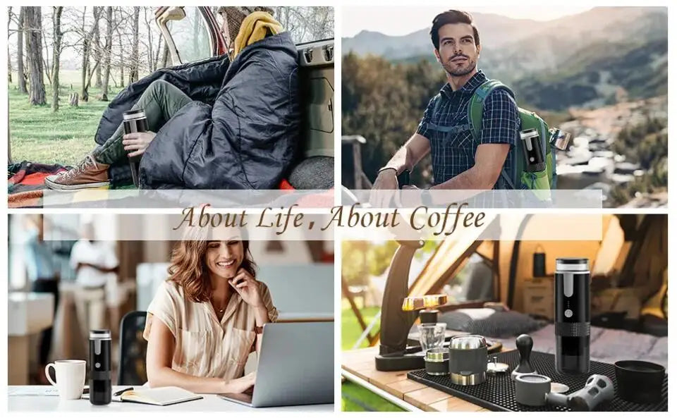 New Portable Wireless Coffee Maker Automatic Electric Capsule Ground Coffee Brewer Machine Fit Coffee Powder and Coffee Capsule