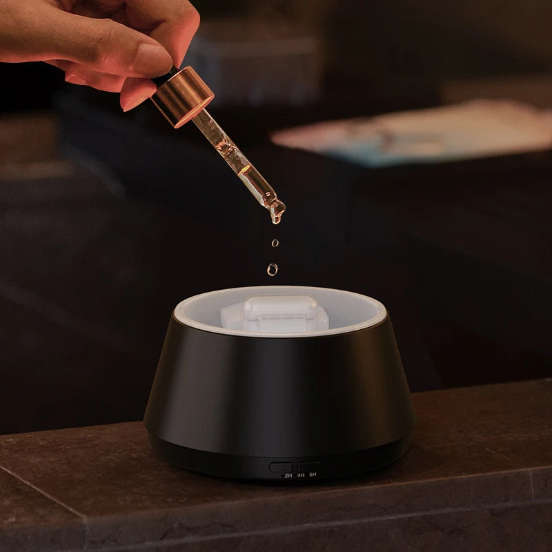 Modern Essential Oil Diffuser with Ultrasonic Mist & Candle-Light Glow