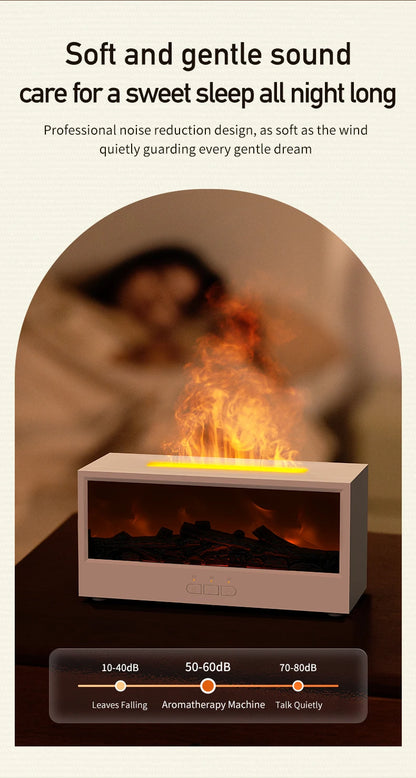 Flame-Effect Essential Oil Diffuser with Ultrasonic Cool Mist