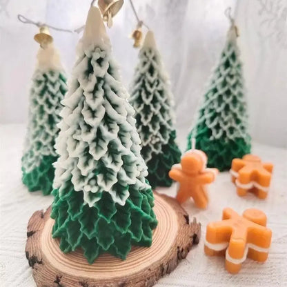 Scented Candles Christmas Tree Candles High-quality Appearance Gifts Fresh Souvenirs Carved Candles Cedar