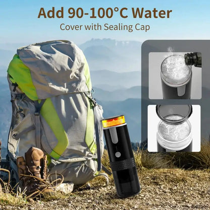 New Portable Wireless Coffee Maker Automatic Electric Capsule Ground Coffee Brewer Machine Fit Coffee Powder and Coffee Capsule