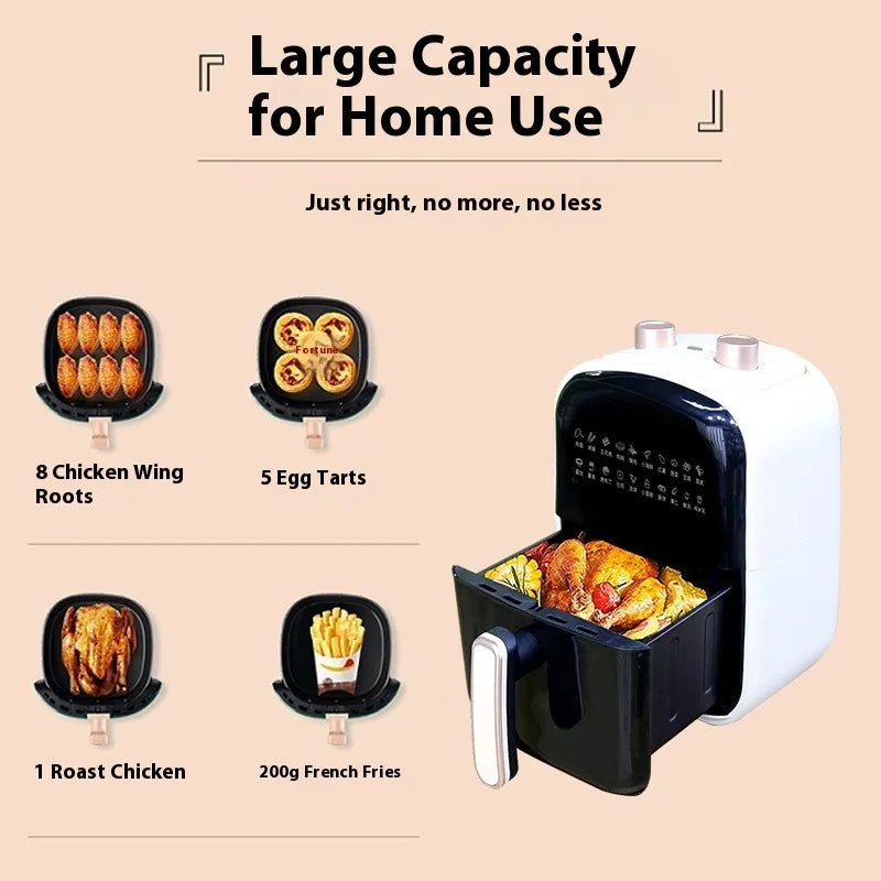 6L Air fryer Electric Air Fryers  Oil-free Automatic  Large capacity multifunctional air electric fryerully automatic all-in-one