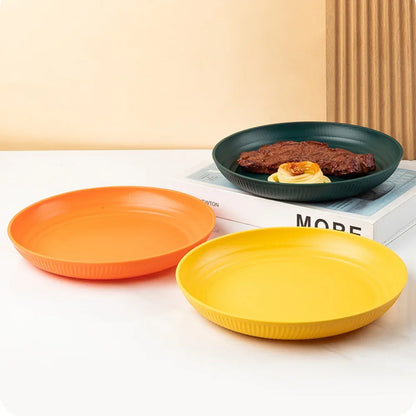 8-Piece Wheat Straw Dinner Plate Set