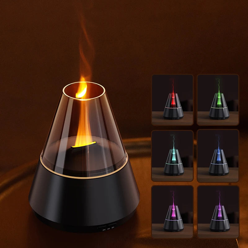 Modern Essential Oil Diffuser with Ultrasonic Mist & Candle-Light Glow