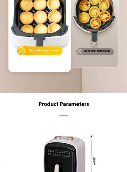6L Air fryer Electric Air Fryers  Oil-free Automatic  Large capacity multifunctional air electric fryerully automatic all-in-one