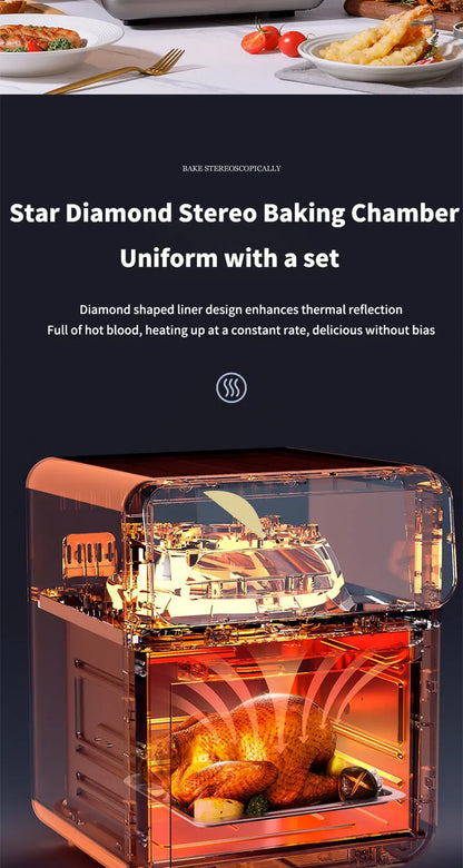 10L Large Capacity Electric Air Fryers Oil-free Automatic Household Kitchen Oven Deep Fryer