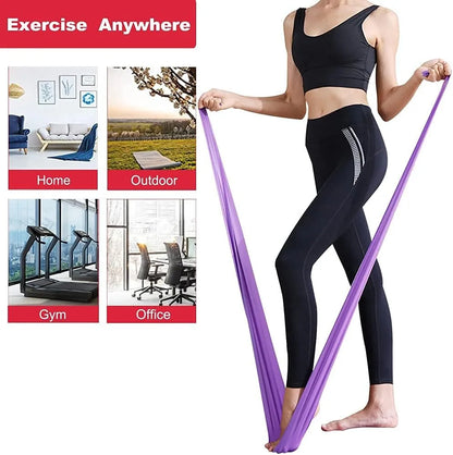 Resistance Bands 3 Pack - Elastic Exercise Bands for Physical Therapy, Recovery, Workout Strength Training - Women, Yoga, Arms,