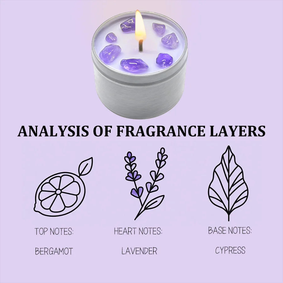 Scented Candles – 3oz Crystal Ritual Scented Candle with Soy Wax, Suitable Daily Use, Holiday Gifts, Use Halloween Home Decor