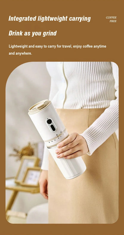 Portable Electric Capsule Grinding Coffee Maker Espresso Coffee Maker Travel and Car  Hand Punch Outdoor Portable Coffee