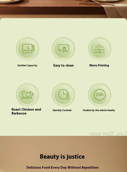 6L Air fryer Electric Air Fryers  Oil-free Automatic  Large capacity multifunctional air electric fryerully automatic all-in-one