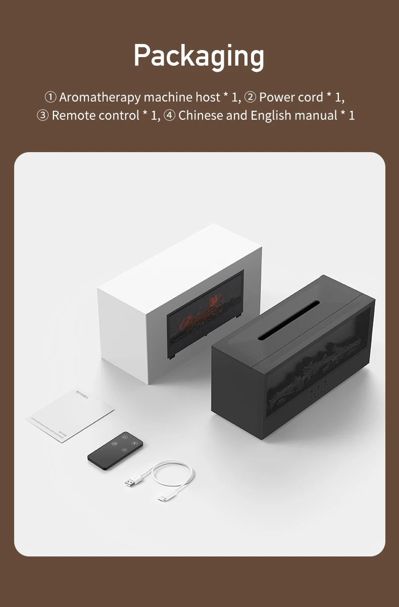 Flame-Effect Essential Oil Diffuser with Ultrasonic Cool Mist