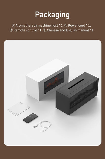 Flame-Effect Essential Oil Diffuser with Ultrasonic Cool Mist