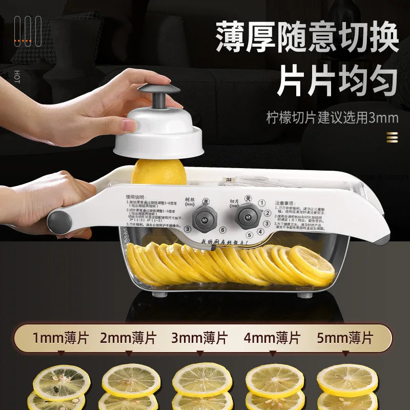 Manual Vegetable Slicer & Multifunction Cutter for Fast Meal Prepreparations
