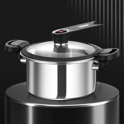 Portable Stainless Steel Pressure Cooker – Fast Cooking Multifunctional Stew Pot for Kitchen