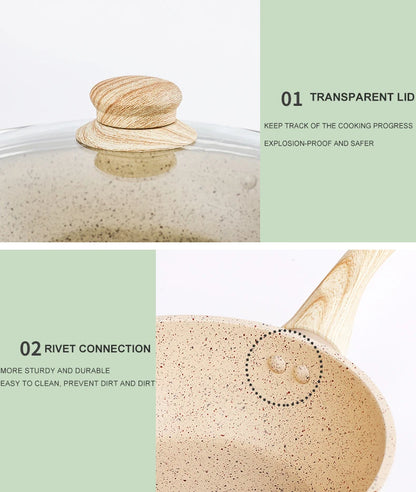 Non-Stick Pan Frying Pan Wok Pan Home Steak Skillet Pancake fried induction cooker gas stove special Saucepan Nonstick Pan