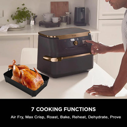 Hot Rectangle Air Fryer Silicone Liners for Ninja DZ071/AF500UK Air Fryer Basket Replacement Dishwasher Safe Air Fryer Liners