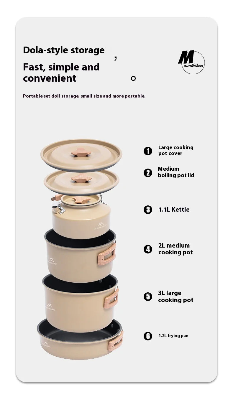 Mountainhiker New Set of Pots, Kettles, Outdoor Pots and Pans, Stoves, Camping Equipment, Cookware, Cookers, Cookers, Pots, Pots