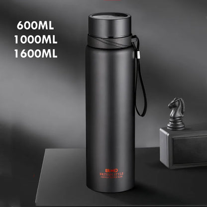 Double Stainless Steel Vacuum Flask With Filter Large Capacity Portable Sport Thermos Mug Coffee Tea Tumbler 1000ml/1600ml
