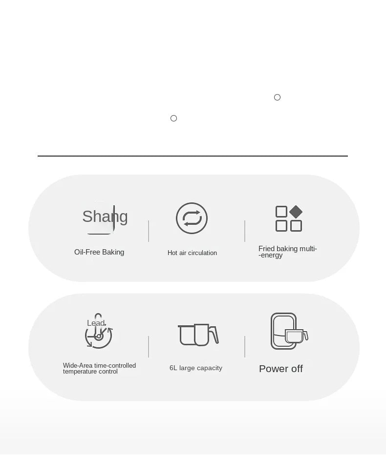 Air fryer, household high-capacity electric fryer, multifunctional electric oven, toaster