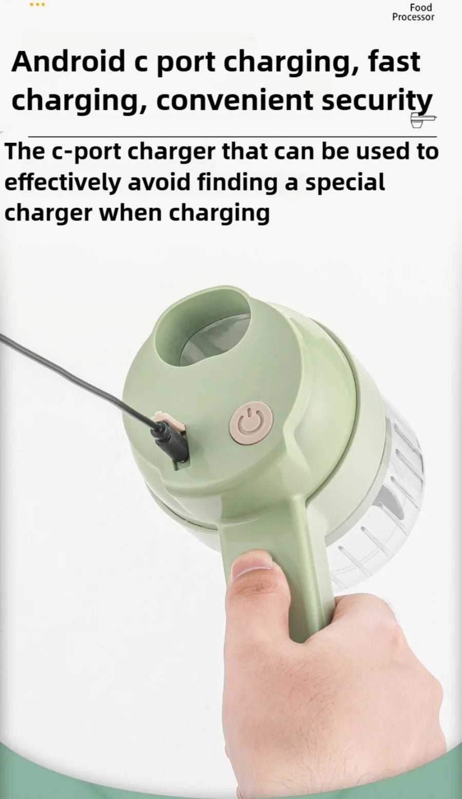 4-in-1 Electric Vegetable Cutter | Wireless Food Processor & Auto Slicer