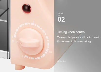 110V/220V Mini Electric Oven Roast Grill Toaster Cake Bread Maker Steak Fried Eggs Omelette Frying Pan Timer Breakfast Machine