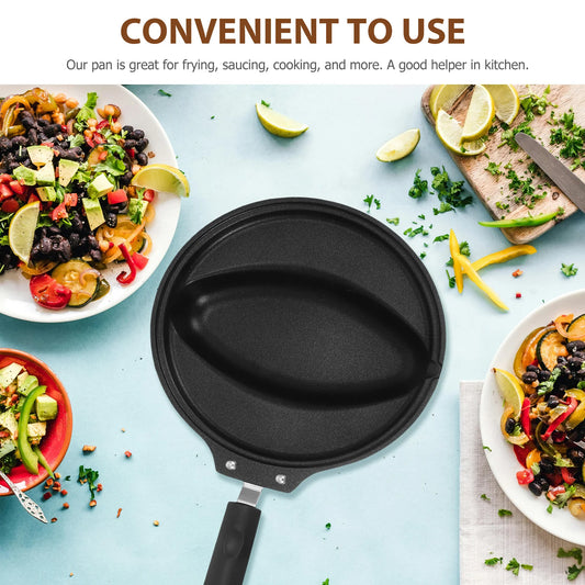 Nonstick Egg Frying Pan | Household Omelet Pan with Iron Handle | Easy-Clean for Breakfast Making Home Cooks/Breakfast Lovers