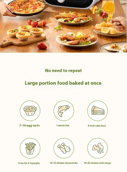 6L Air fryer Electric Air Fryers  Oil-free Automatic  Large capacity multifunctional air electric fryerully automatic all-in-one