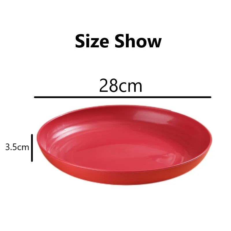 Dinner Plates Wheat Straw Eco Friendly BPA Free Biodegradable Picnic Kids Fruit Snack Plate Bone Dishes Kitchen Accessories