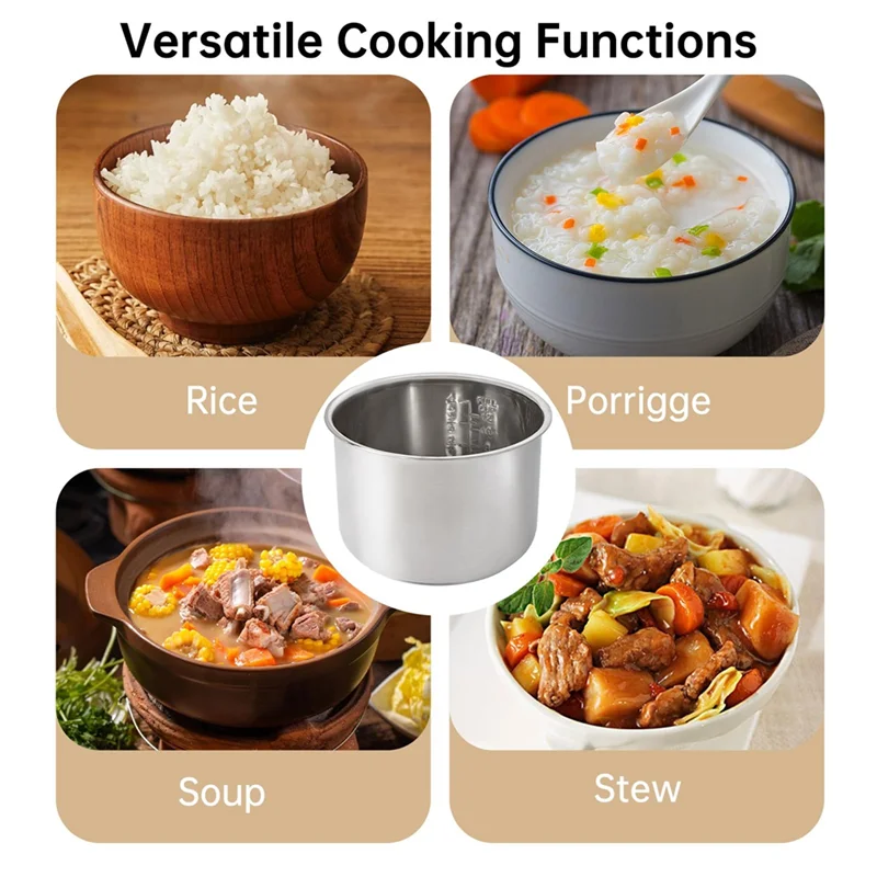 Instant Pot 6 Quart Replacement Inner Pot – 304 Stainless Steel Cooking Bowl