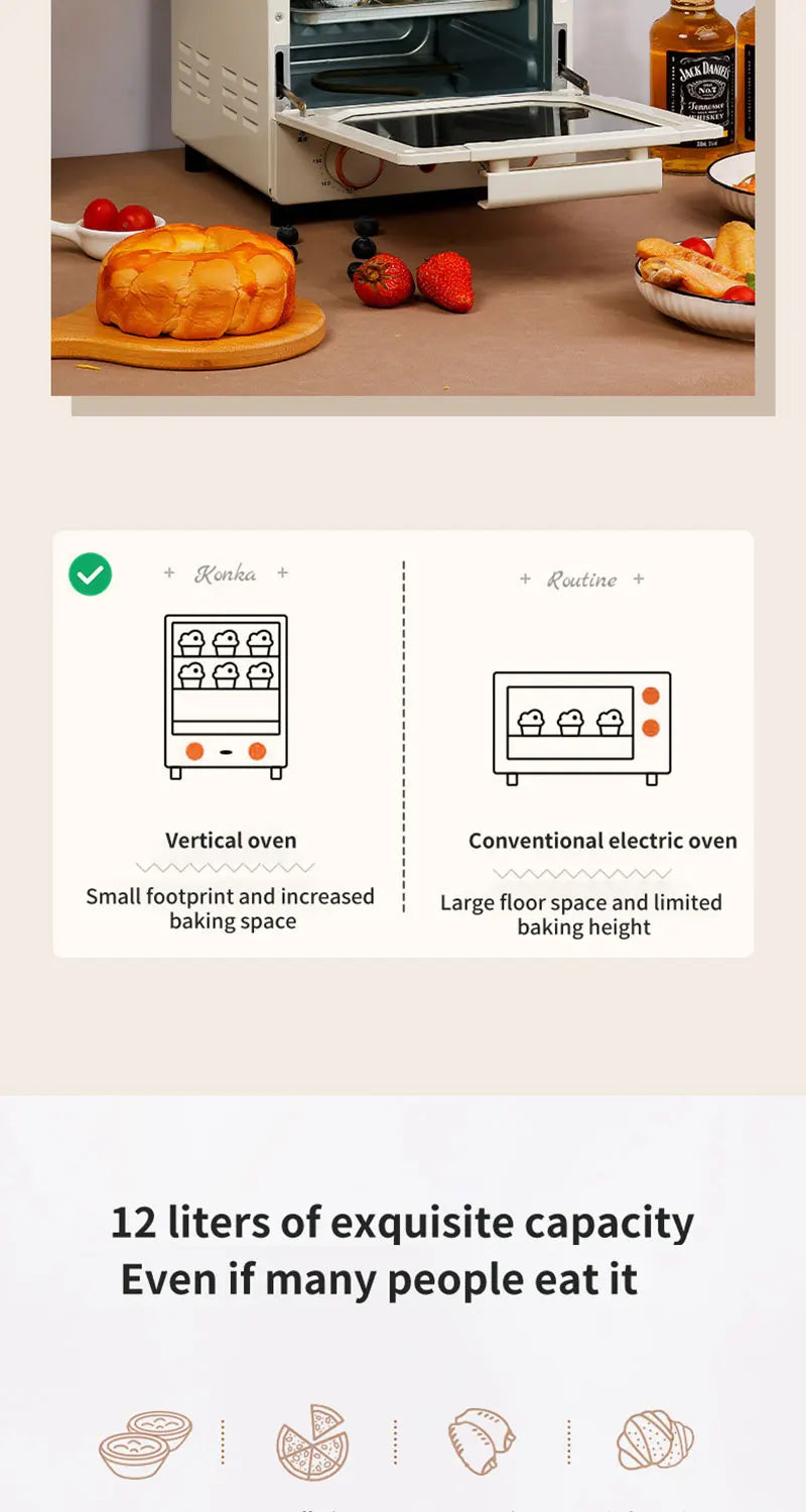 12L Electric Air Fryer Toaster Oven