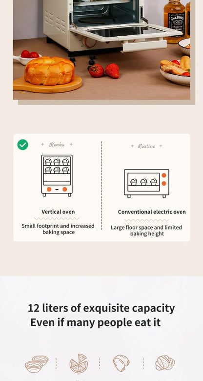 12L Electric Air Fryer Toaster Oven