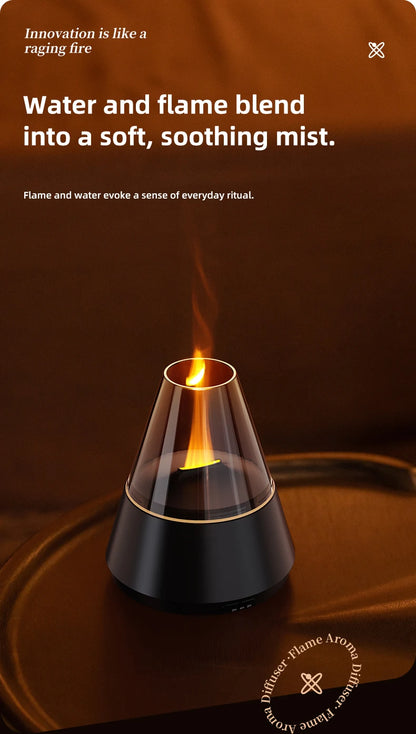 Modern Essential Oil Diffuser with Ultrasonic Mist & Candle-Light Glow