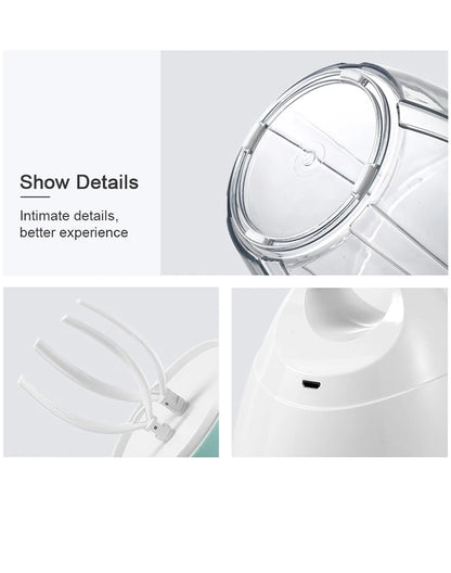 Electric Milk Frother Whisk USB Rechargeable Household Automatic Wireless Stand Mixer for Whipped Cream Food Blender