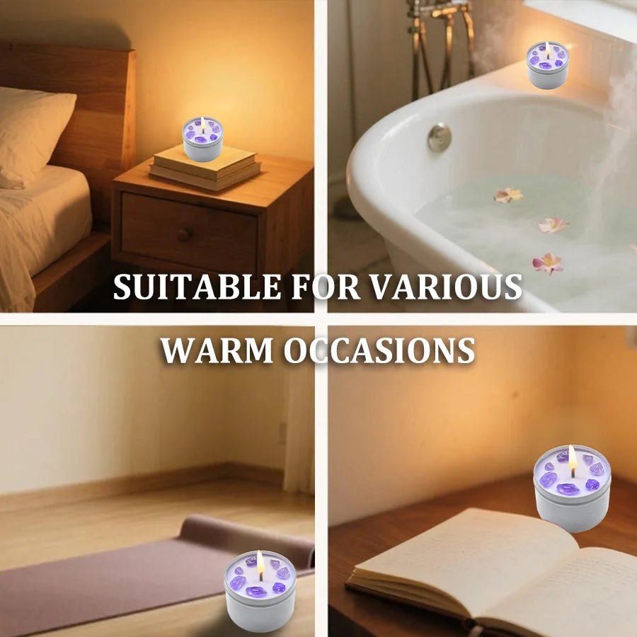 Scented Candles – 3oz Crystal Ritual Scented Candle with Soy Wax, Suitable Daily Use, Holiday Gifts, Use Halloween Home Decor