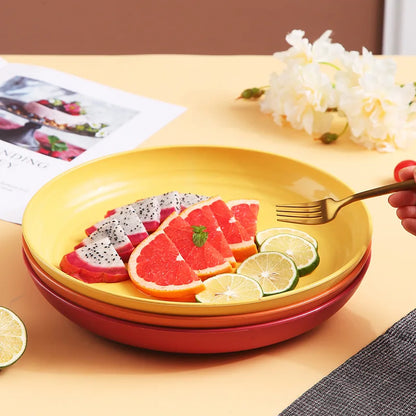 Dinner Plates Wheat Straw Eco Friendly BPA Free Biodegradable Picnic Kids Fruit Snack Plate Bone Dishes Kitchen Accessories